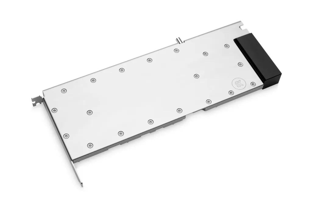Водоблок EK-Pro GPU WB A100 Rack Nickel + Inox — вид сзади