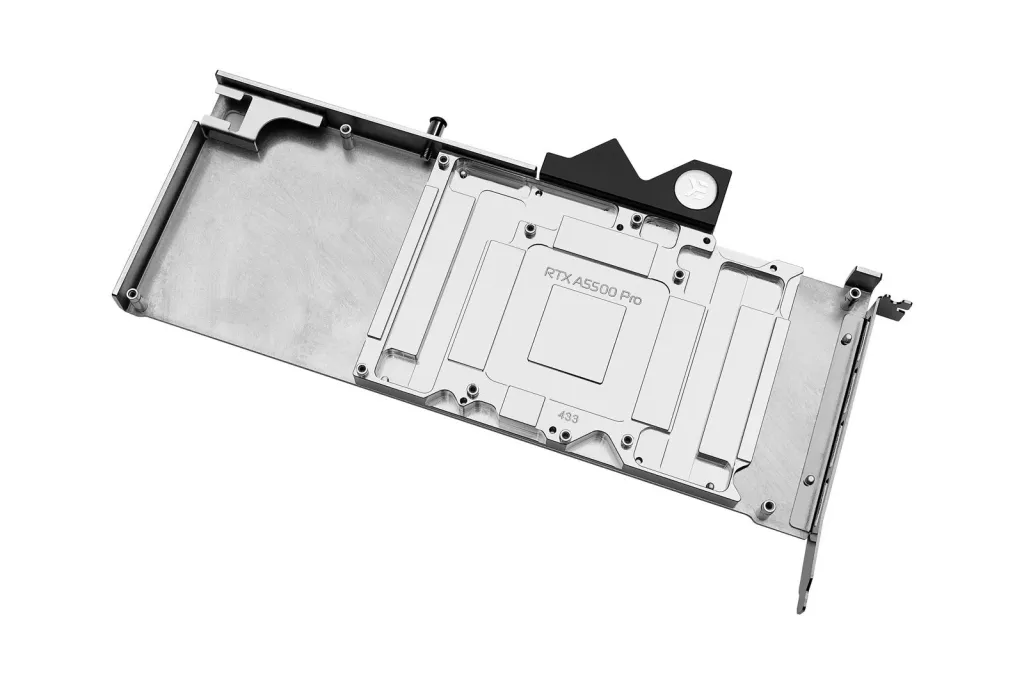Водоблок EK-Pro GPU WB RTX A5500 Nickel + Inox — вид сзади